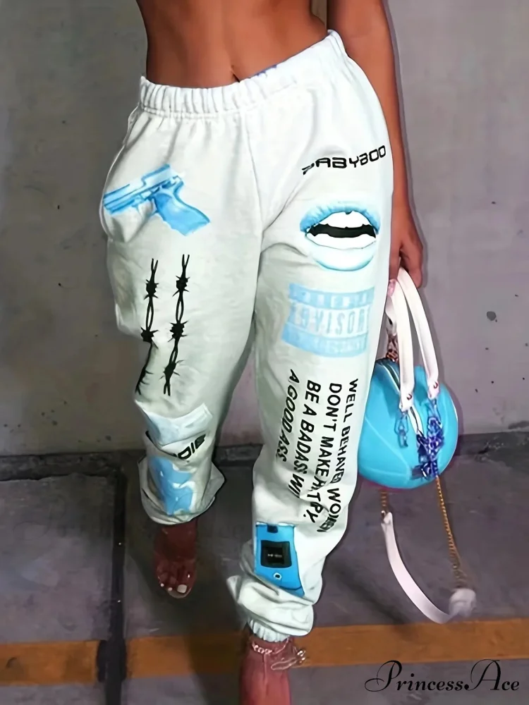 Warm Graphic Tall Waist Jogger Trousers - Image 8