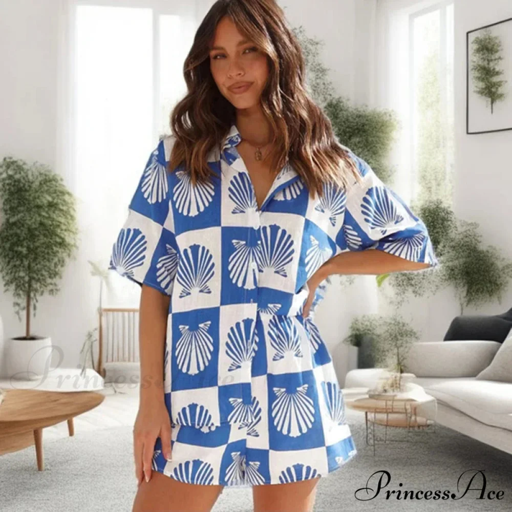 Warm Seaside Vacation Two-piece Informal Shirt - Image 2