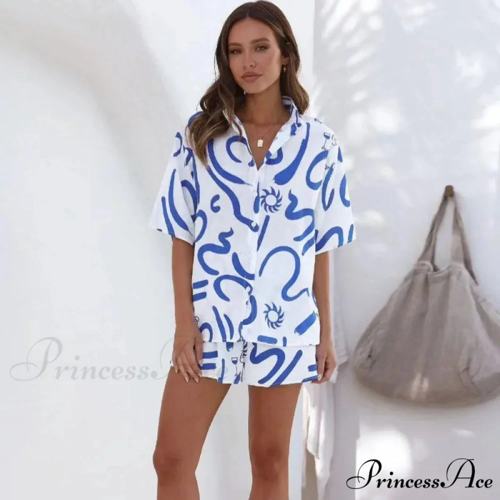 Warm Seaside Vacation Two-piece Informal Shirt - Image 5