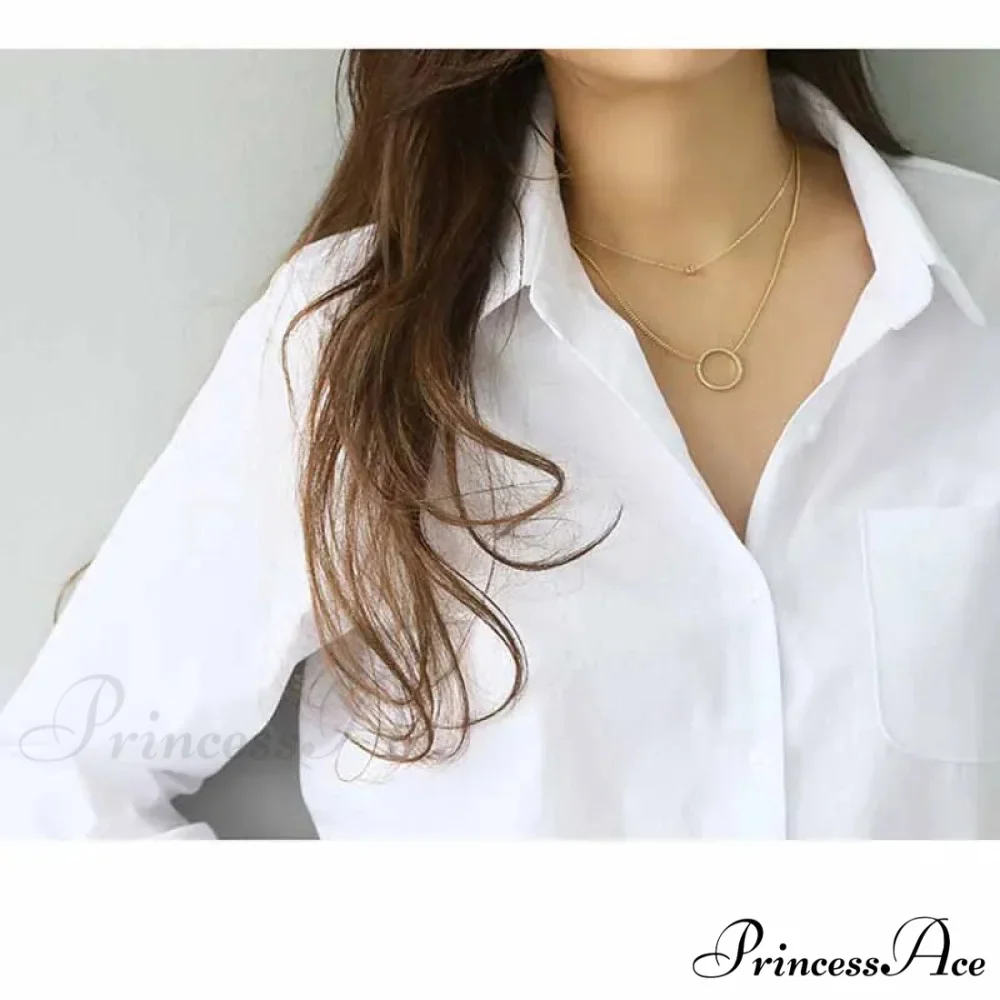White Cotton Long Sleeve Button-up Shirt - Image 4