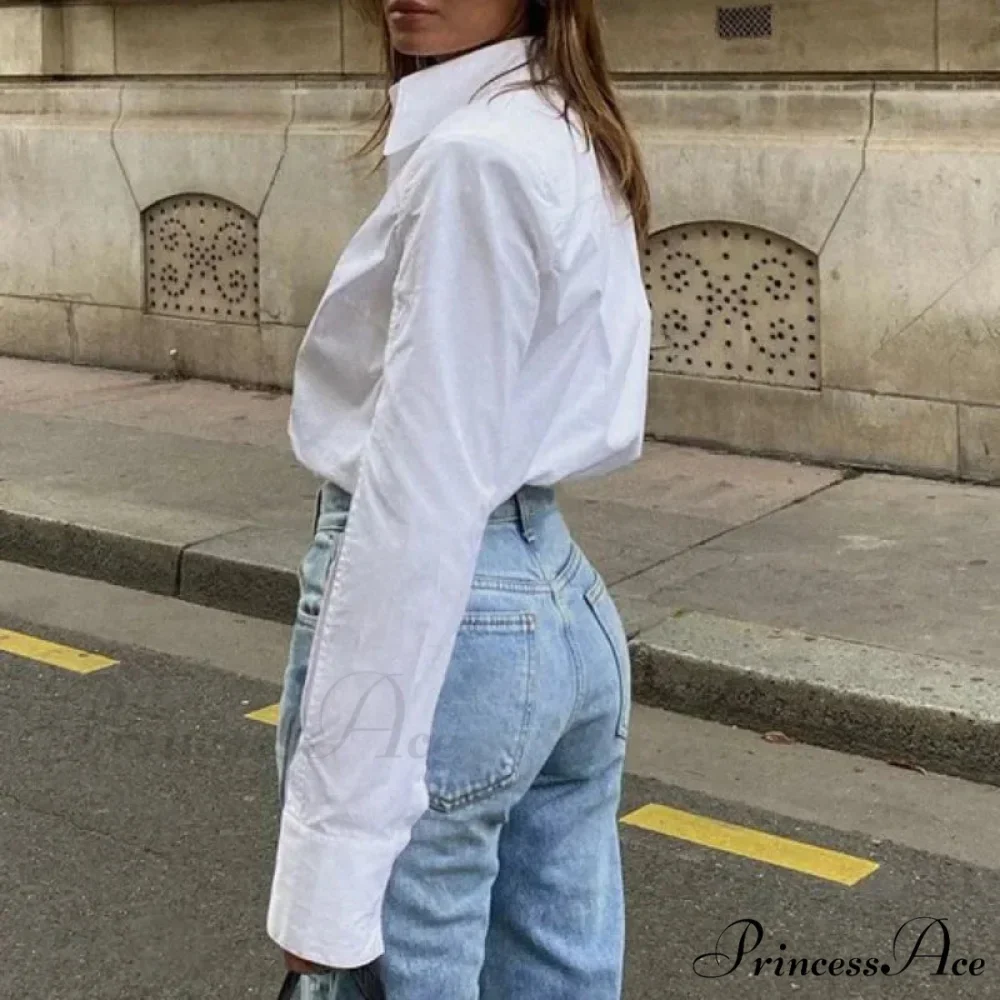 White Informal Ivory Blouse Workplace Woman Blouse - Image 5