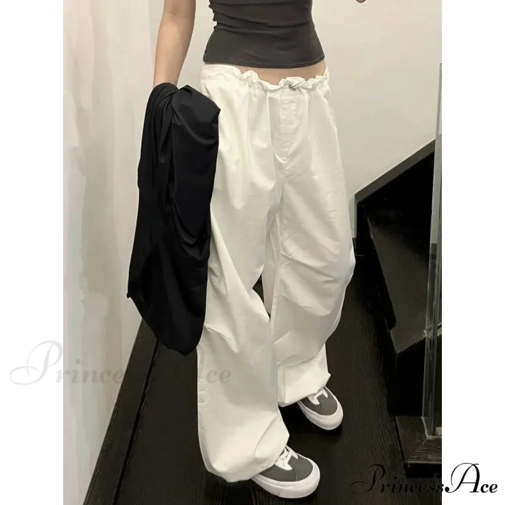 White Informal Stretchy Trousers - Image 2