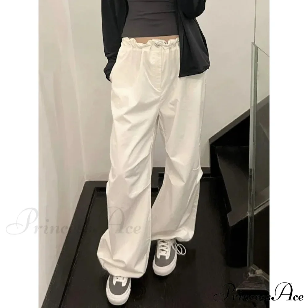 White Informal Stretchy Trousers - Image 3