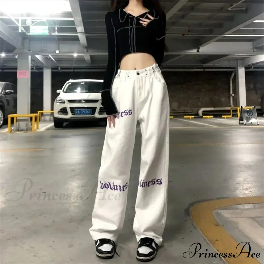 White Tall Waist Urban Pants - Image 4