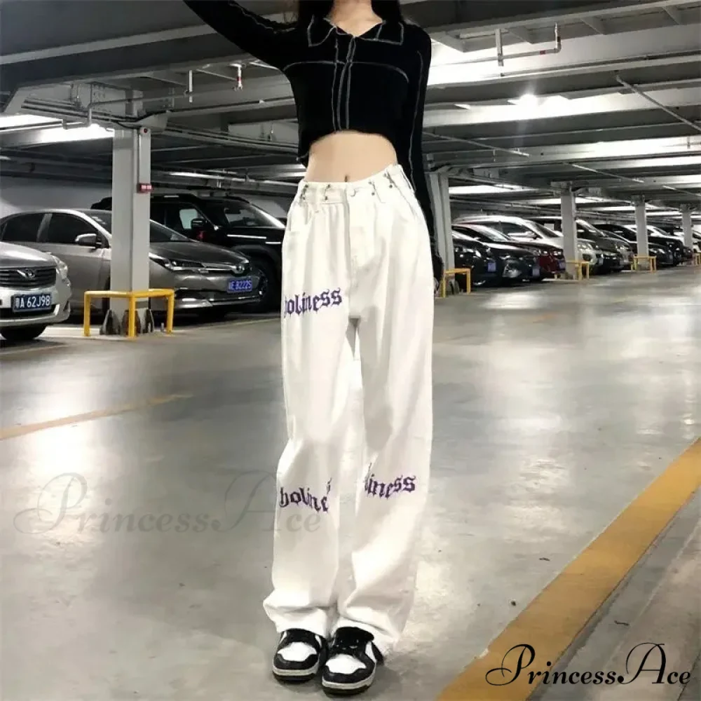White Tall Waist Urban Pants - Image 5