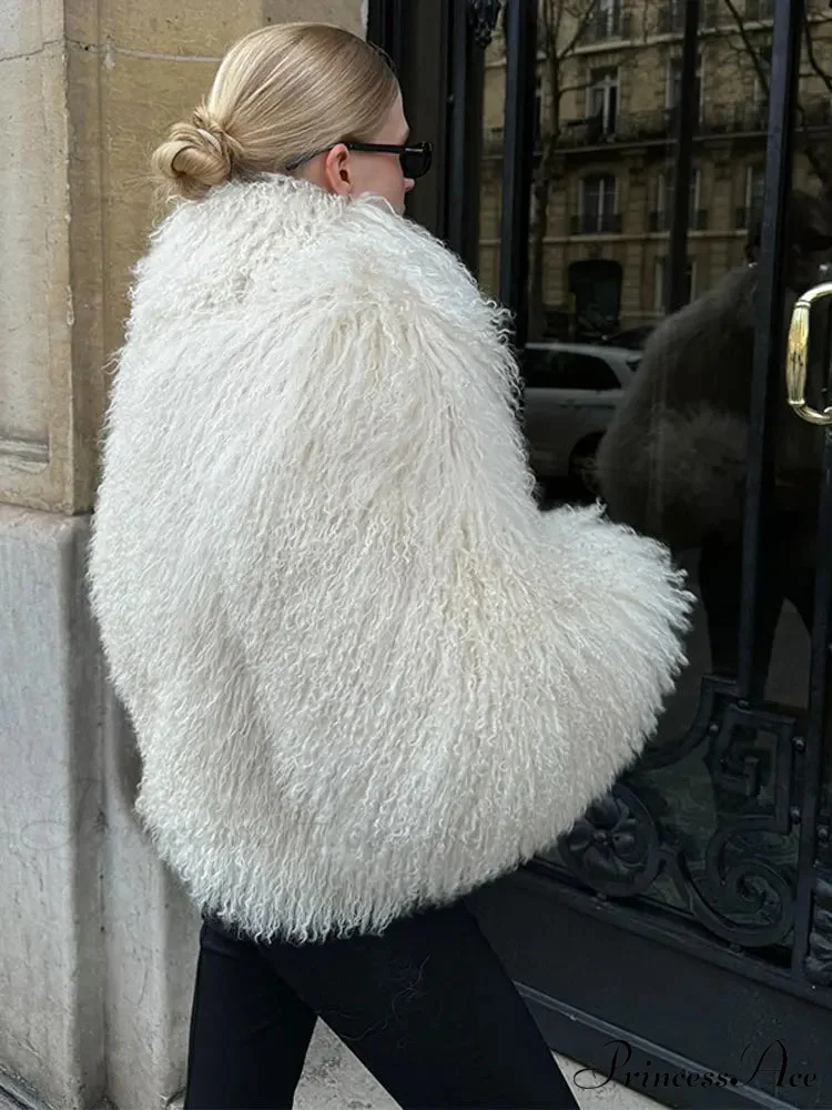 White Thick Cropped Jacket - Image 3
