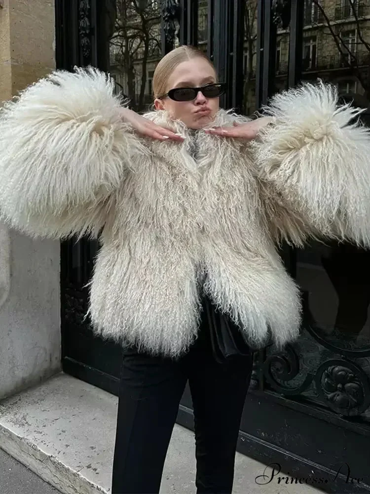 White Thick Cropped Jacket - Image 6