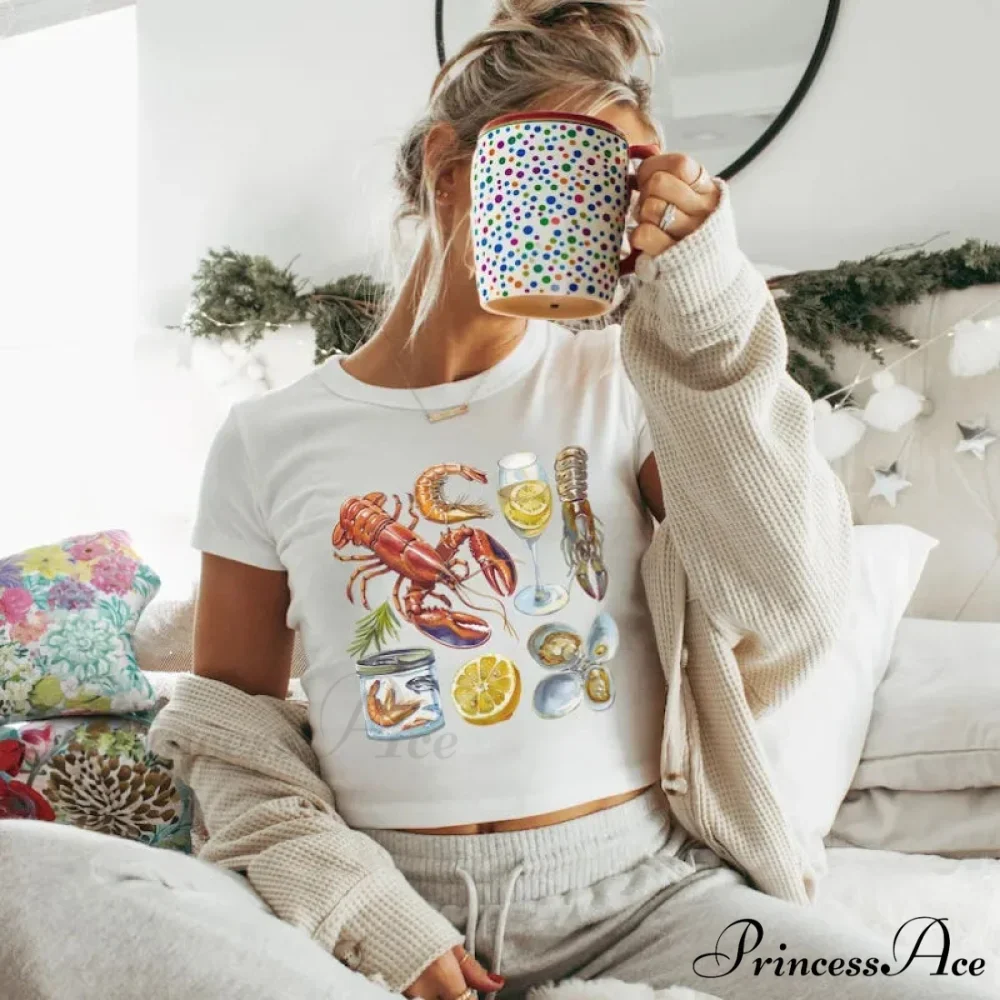 Wild Printed Gothic Crop Top T-shirt - Image 2