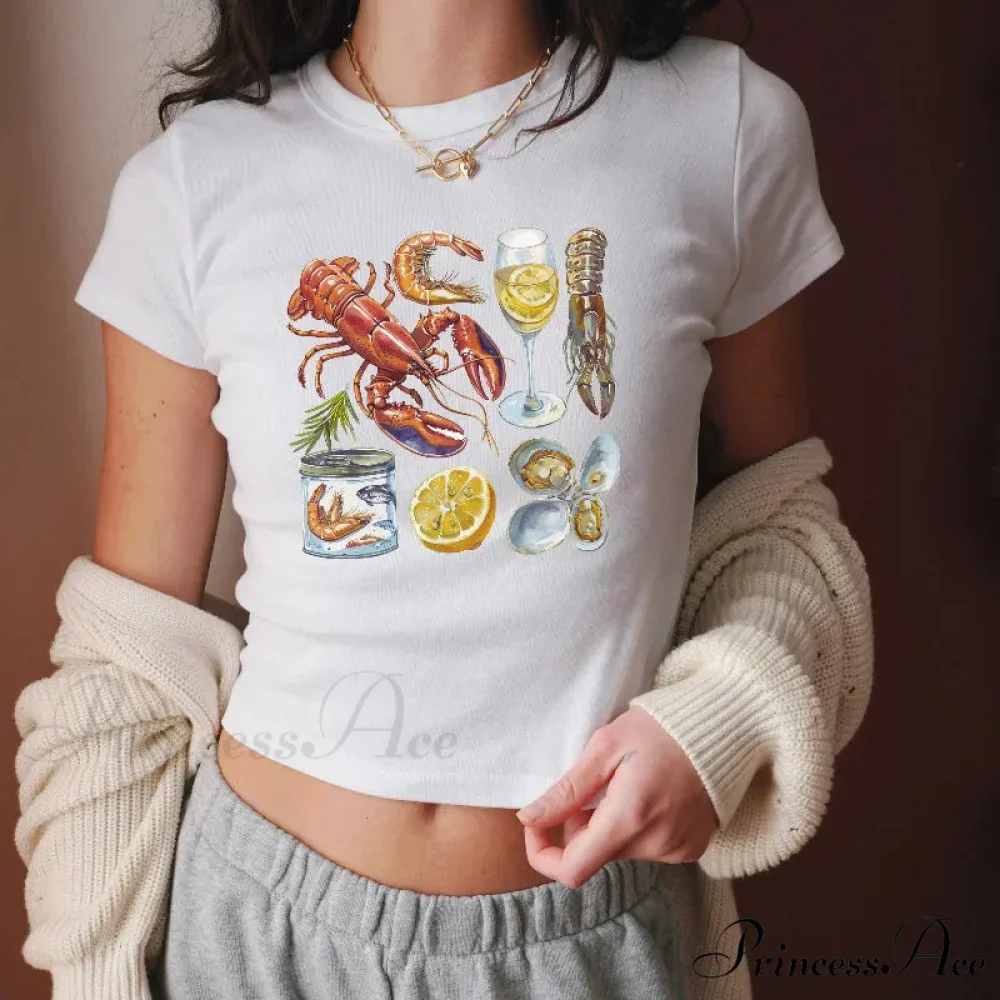 Wild Printed Gothic Crop Top T-shirt - Image 4