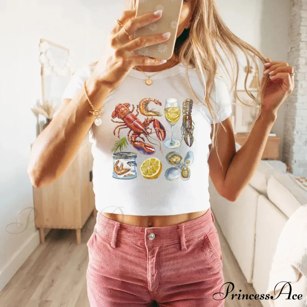 Wild Printed Gothic Crop Top T-shirt - Image 6
