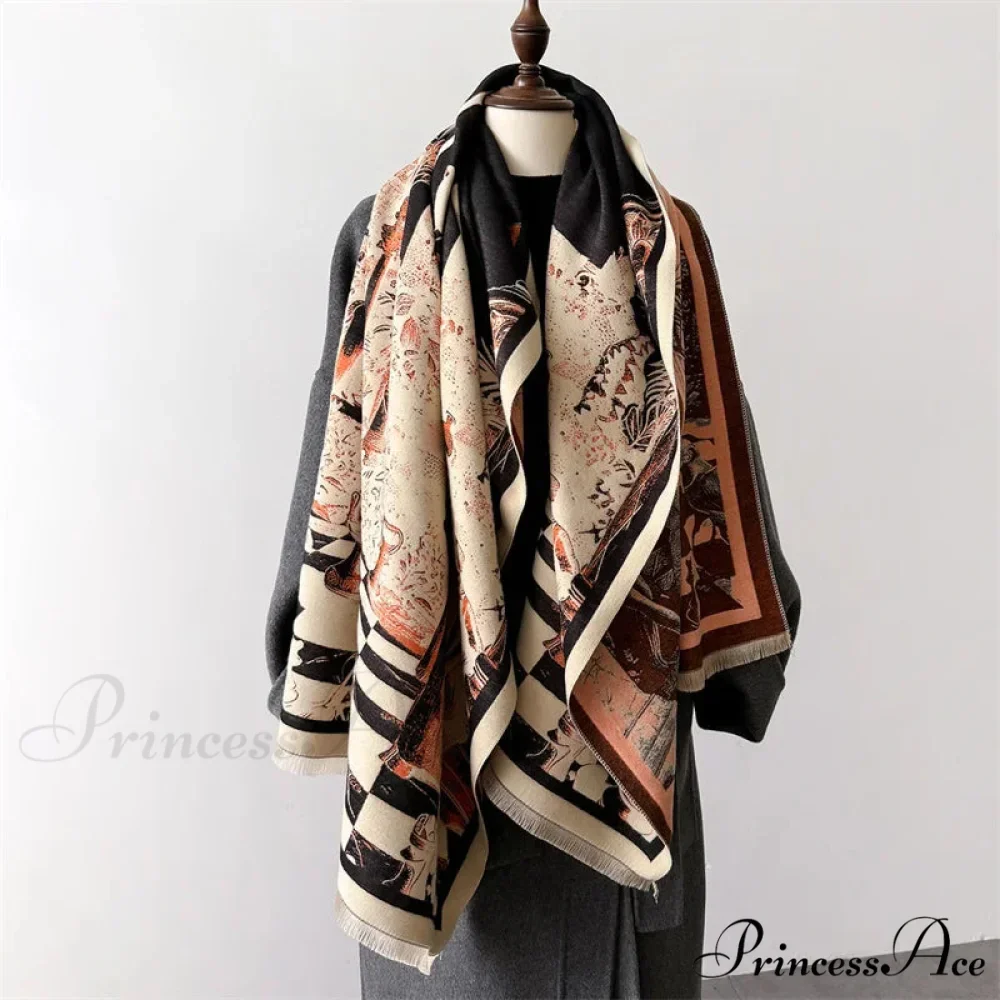 Winter Cashmere Shawl Scarf - Image 3