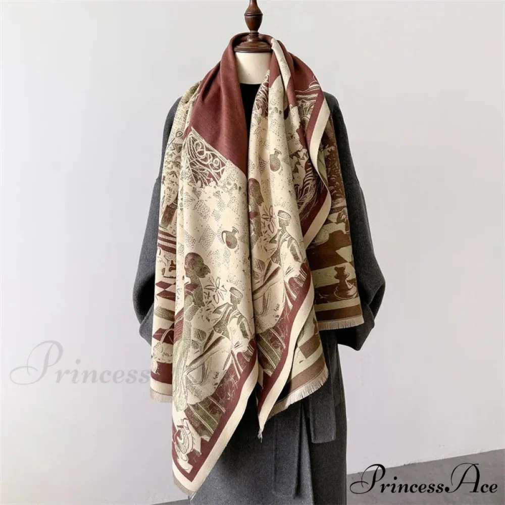 Winter Cashmere Shawl Scarf - Image 6