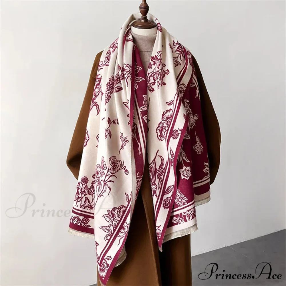 Winter Designer Cashmere Wrap Scarf - Image 4