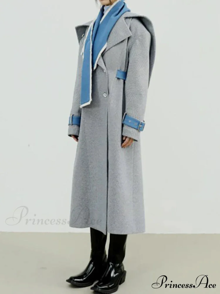 Women's Woolen Detachable Different Overcoat - Image 2