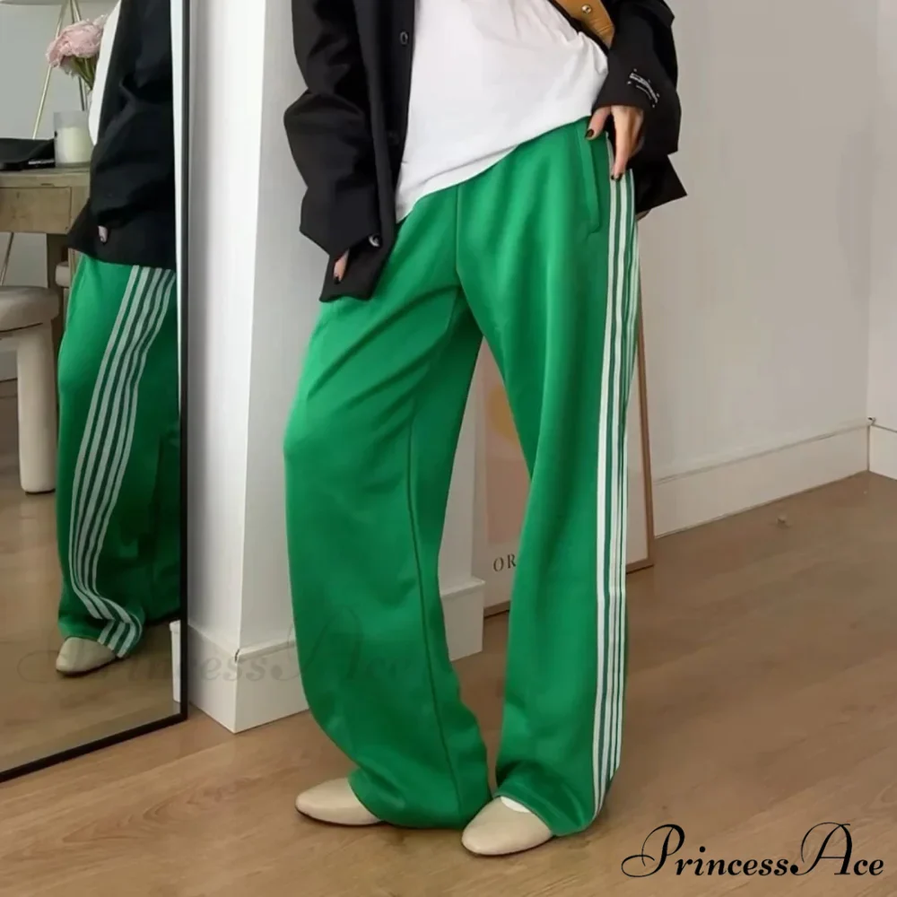 Y2K Banded Loose Track Jogger Sweatpants Pant - Image 2