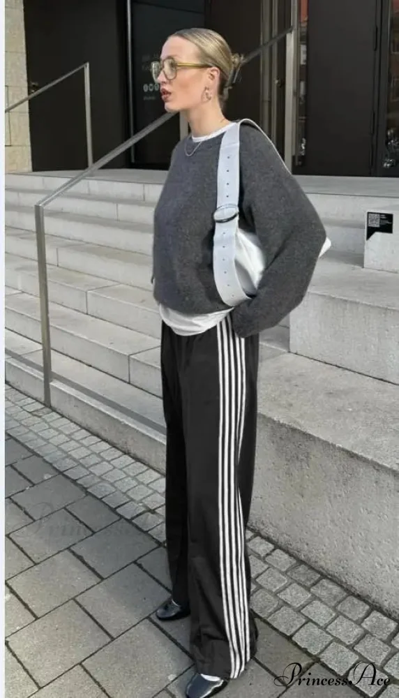 Y2K Banded Loose Track Jogger Sweatpants Pant - Image 7
