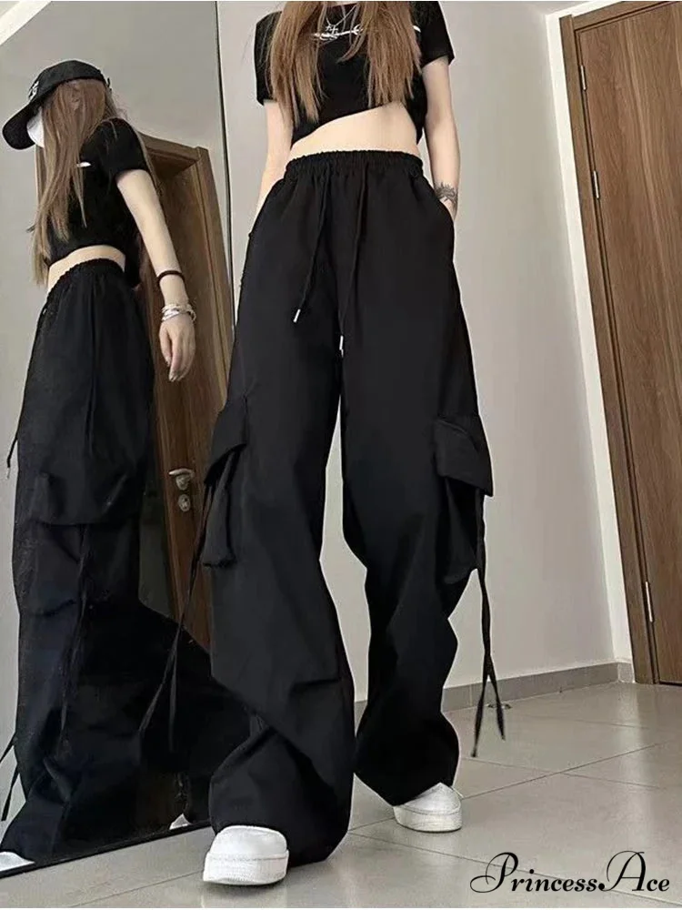 Y2K Elevated Waist Cargo Roomy Trousers - Image 6