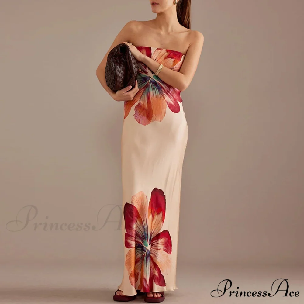 Y2K Flowery Tube Bandeau Open-back Sundress - Image 2