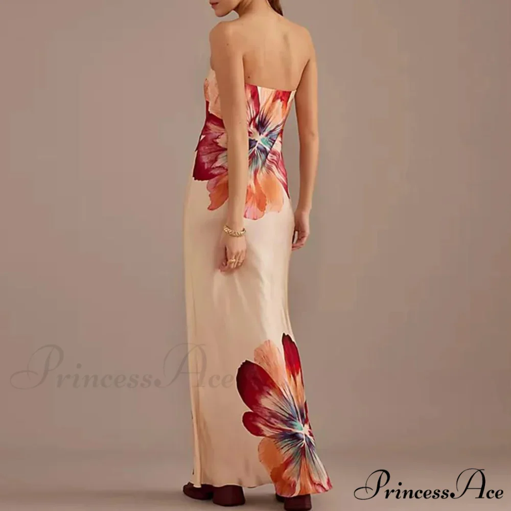Y2K Flowery Tube Bandeau Open-back Sundress - Image 3