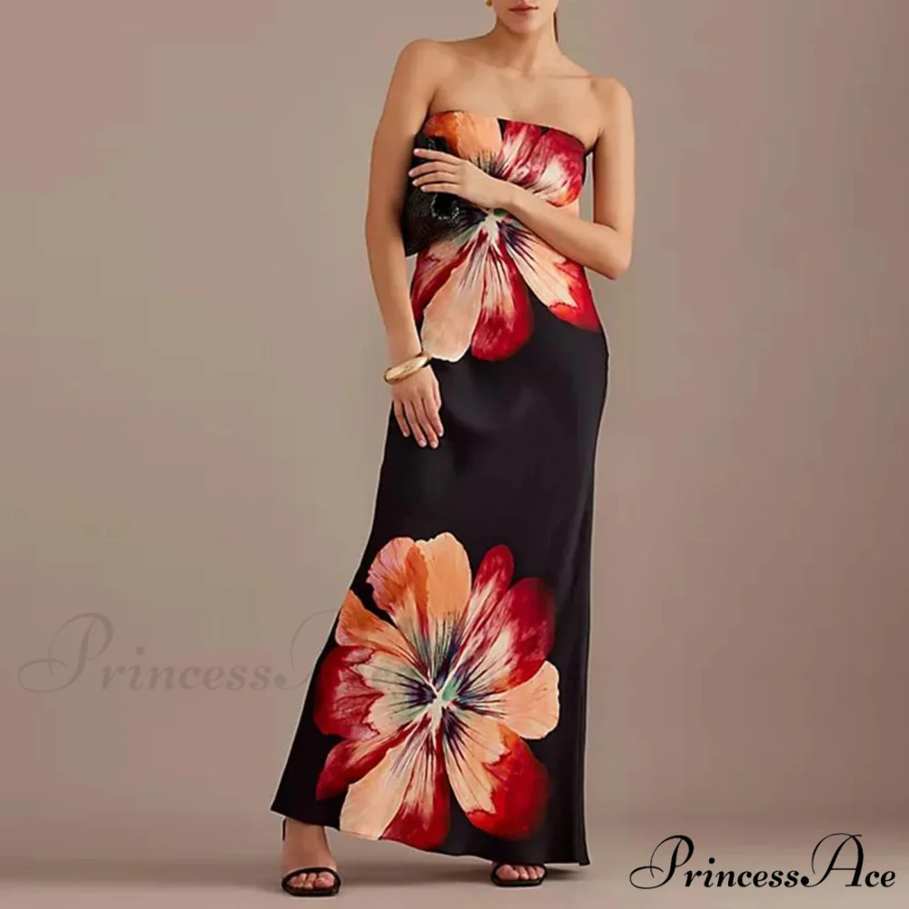 Y2K Flowery Tube Bandeau Open-back Sundress - Image 5