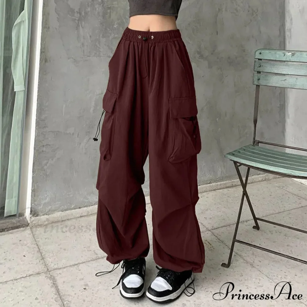 Y2K Freight Cinched Wide Trousers - Image 3