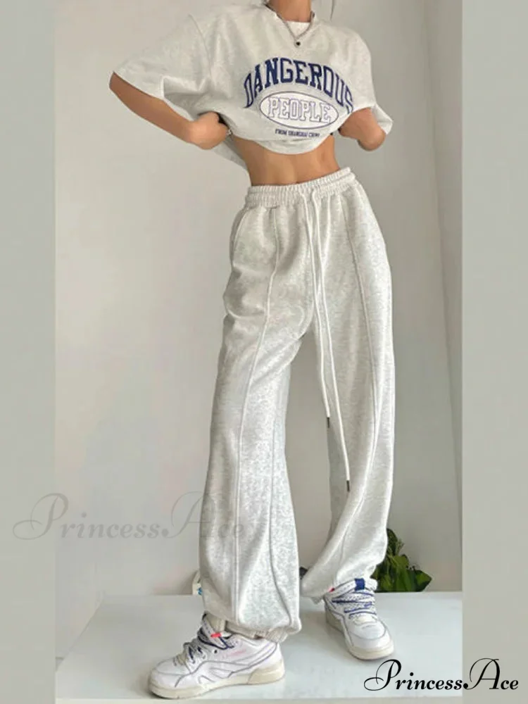 Y2K Harajuku Broad Leg Sweatpants Trousers - Image 5