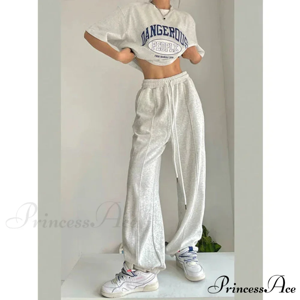 Y2K Harajuku Broad Leg Sweatpants Trousers - Image 6