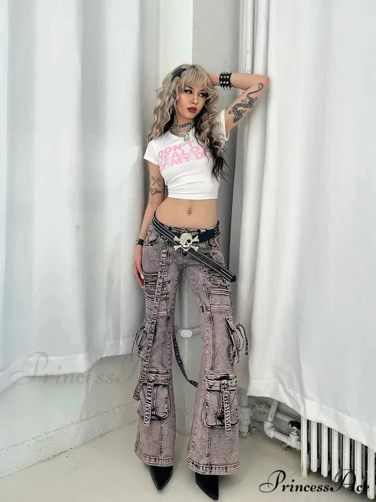 Y2k Harajuku Correspondence Print Crop Top T-shirt - Image 4