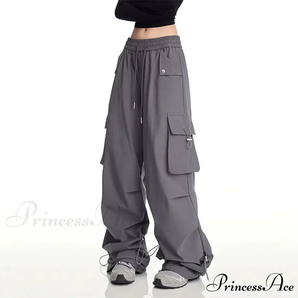 Y2K Ivory Cargo Baggy Trousers - Image 6
