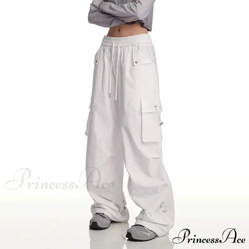 Y2K Ivory Cargo Baggy Trousers - Image 7