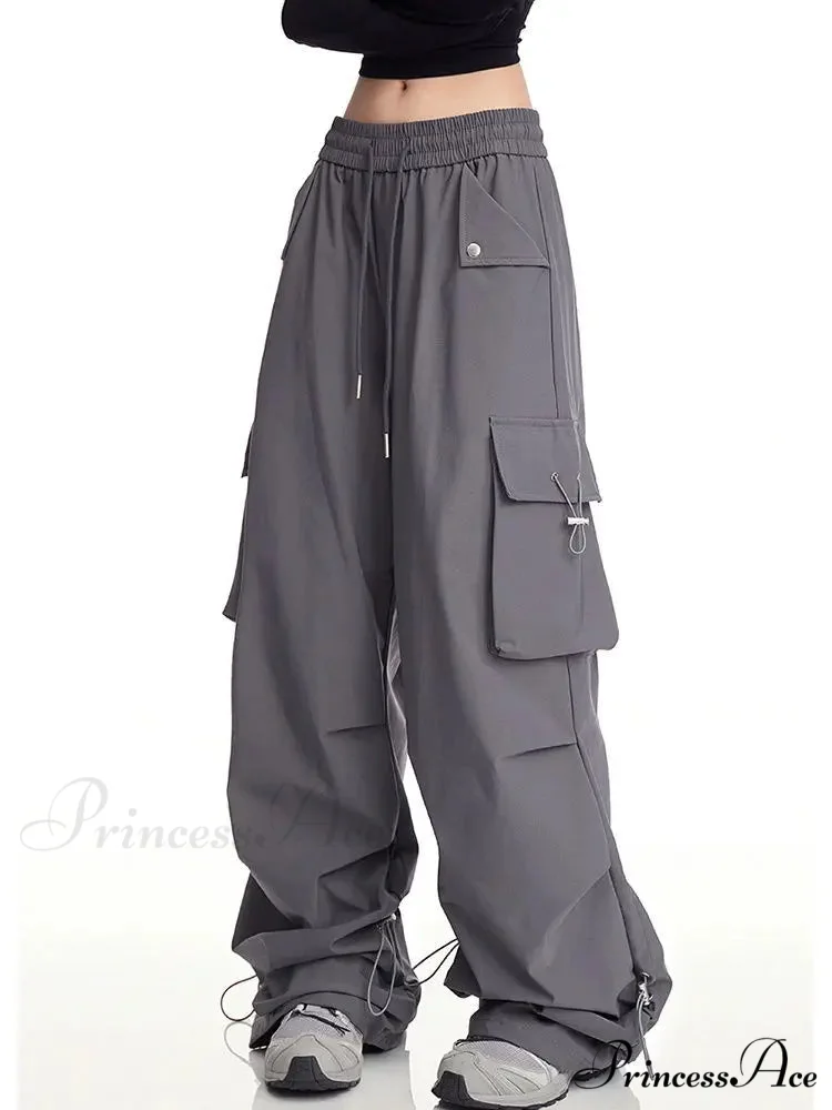 Y2K Ivory Cargo Baggy Trousers - Image 9