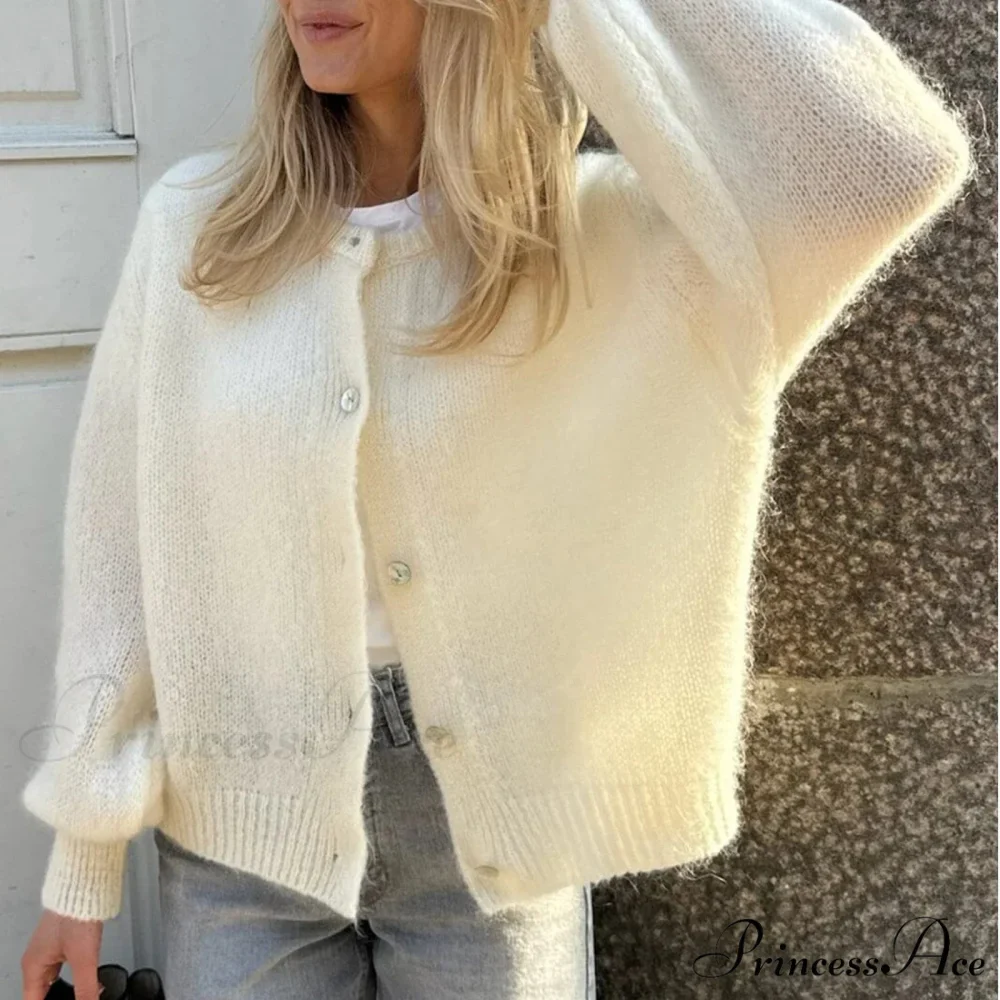 Y2K Lengthy Sleeve Pullover Knit Informal Cardigan - Image 5