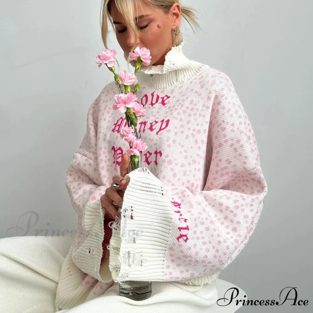 Y2K Loose Torn Knit Sweater - Image 4