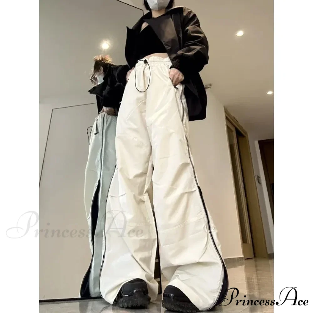 Y2K Spacious Leg Cargo Sweatpants Trousers - Image 2