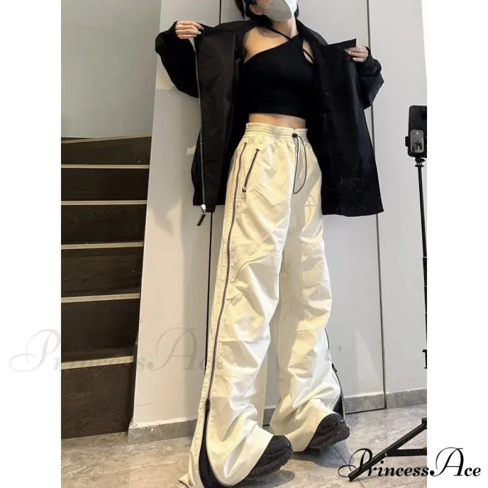 Y2K Spacious Leg Cargo Sweatpants Trousers - Image 3